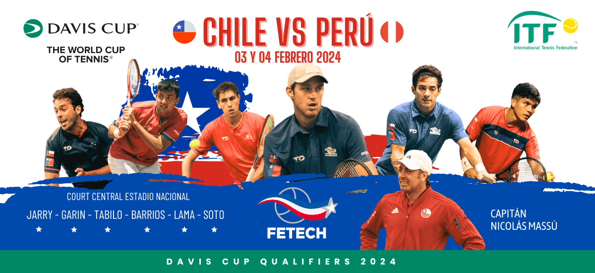 Nómina equipo nacional de Copa Davis para la serie Chile vs Perú 2024